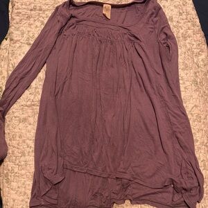 Free People Purple Long Sleeve Top